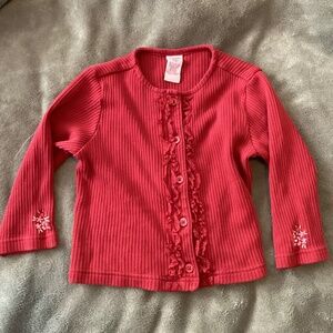 Gymboree Cotton Cardigan Size 2T 3 with Flowers Measurements